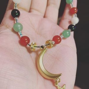 Once upon a hex ankle bracelet- moon & star